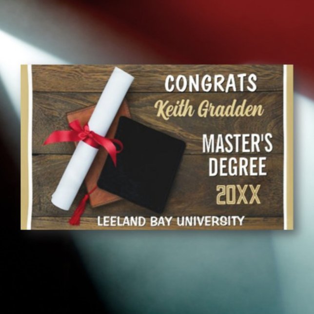 Master's Degree! Congrats Grad CUSTOM Banner (Creator Uploaded)