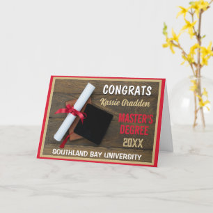 Master's Degree! Congrats Grad CUSTOM  Card