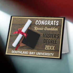 Master's Degree! Congrats Grad CUSTOM Card