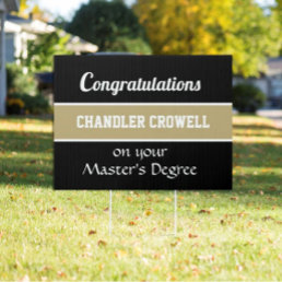 Master&#39;s Degree Congrats Grad  yard sign
