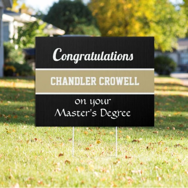 Master's Degree Congrats Grad  yard sign (Creator Uploaded)