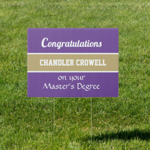 Master's Degree Congrats Grad yard sign