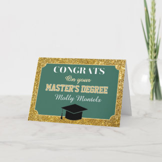 Master's Degree Congrats! Personalized Card