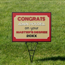 Master's Degree Congrats! Personalized Yard