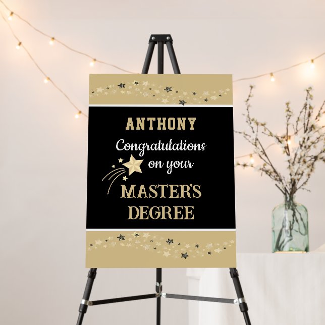  Master's degree CUSTOM congrats Foam Board (In Situ (Stand))