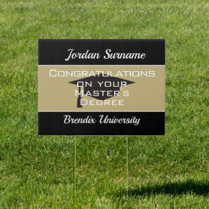 Master's Degree! Custom Graduation yard sign