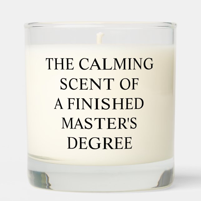 Masters Degree Gift, Graduation Candle, Graduation Scented Candle (Front)