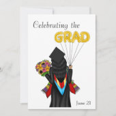 Master's Degree Graduate Illustration Invitation  (Front)
