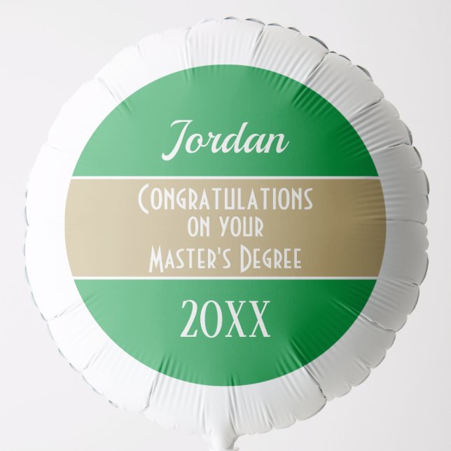 Master's Degree! Graduation Balloon (Front)