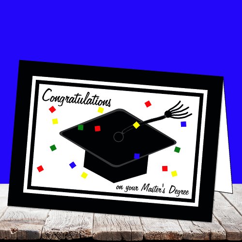 Masters Degree Graduation Card