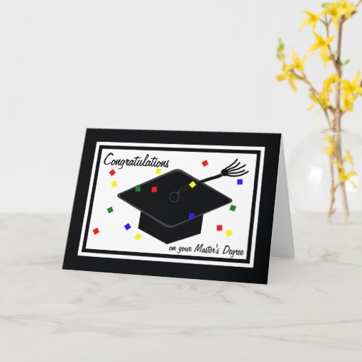 Masters Degree Graduation Card | Zazzle