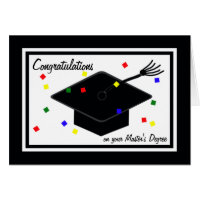 Masters Degree Graduation Card