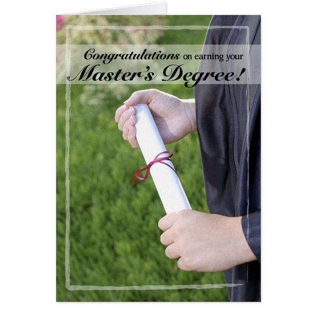 Master's Degree Graduation Congratulations Card | Zazzle.com