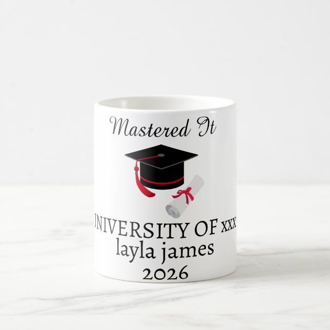 Masters Degree Graduation Gift for Her, Masters De Coffee Mug (Center)