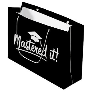 Masters Degree Graduation Gift Mastered It Large Gift Bag