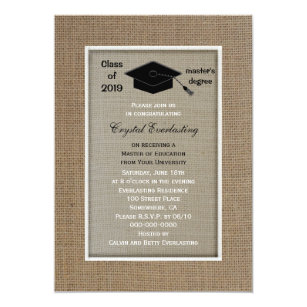 Graduation Invitations Masters Degree 1