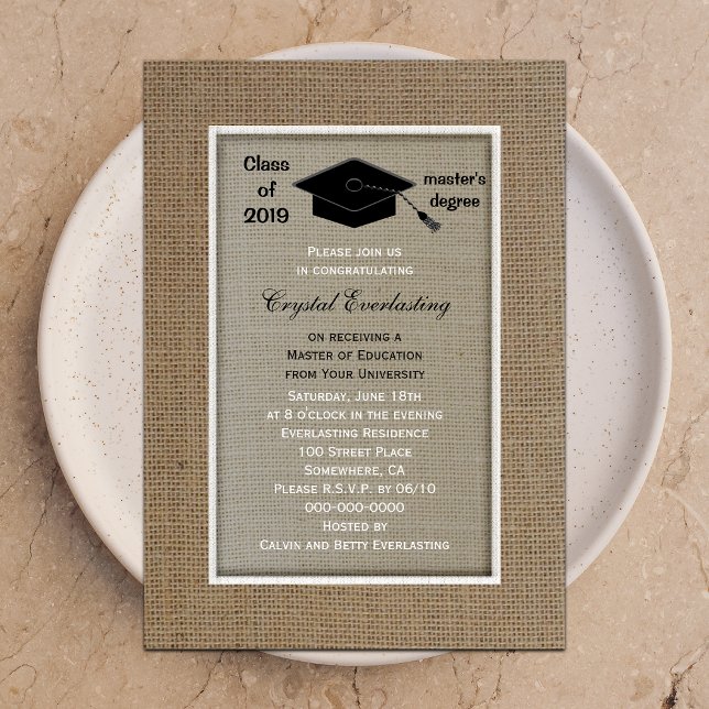 Masters Degree Graduation Invitation (Creator Uploaded)