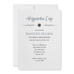Masters Degree Graduation Invitation