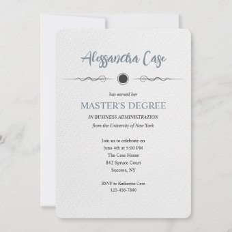 Masters Degree Graduation Invitation | Zazzle