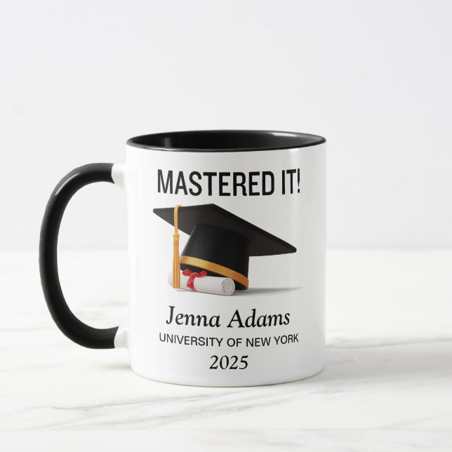 Masters Degree Graduation Mastered It Mug (Left)