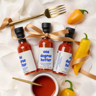 Masters Degree Graduation Party Favor Blue Funny Hot Sauces