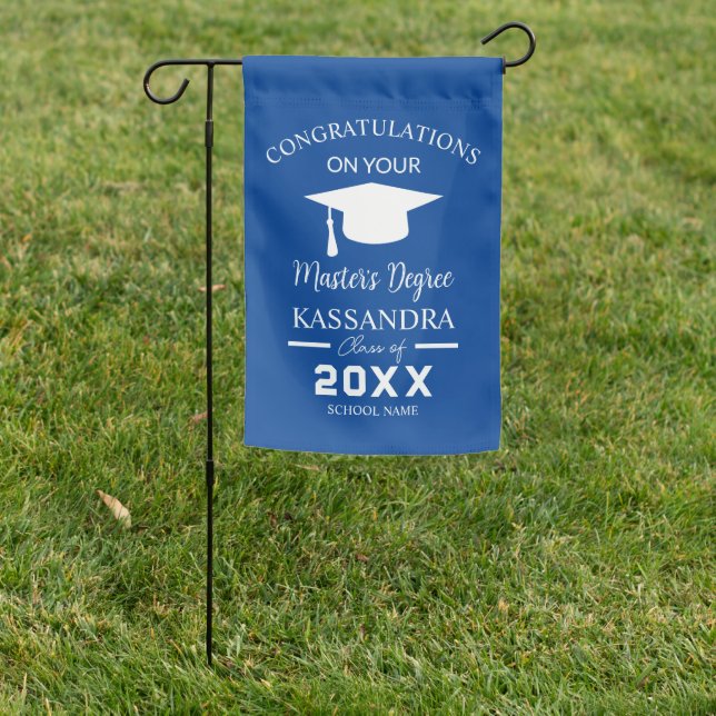Masters Degree Graduation Senior College Grad Garden Flag (In SItu)
