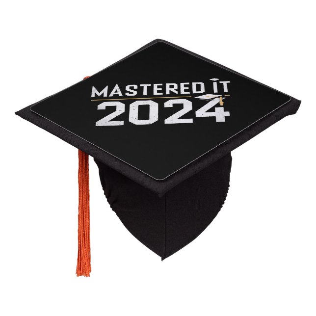 Master's Degree Mastered It 2024 Masters Degree  Graduation Cap Topper (Angled)