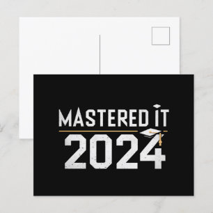 Master's Degree Mastered It 2024 Masters Degree Postcard