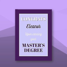 Master's Degree! Personalized graduation 