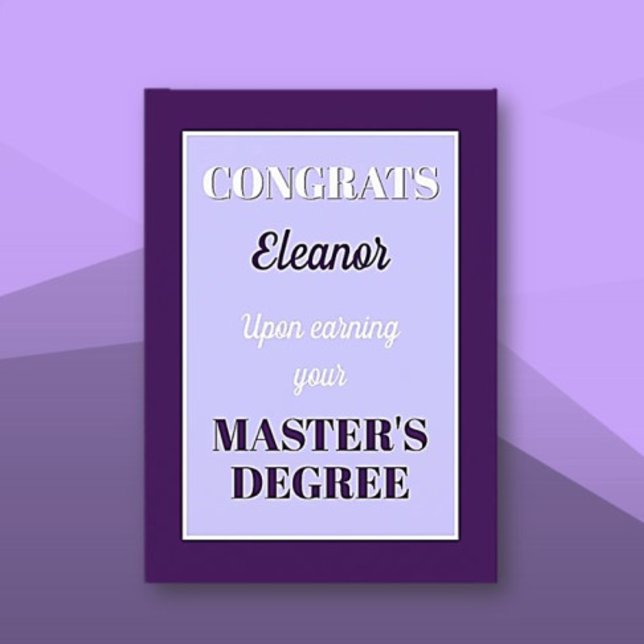 Master's Degree! Personalized graduation  Card (Creator Uploaded)