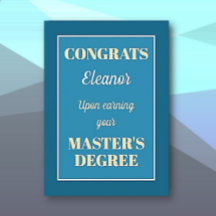 Master's Degree! Personalized graduation 