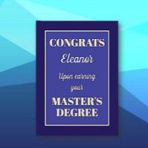 Master's Degree! Personalized graduation