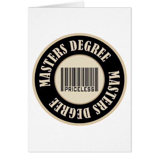 Masters Degree Priceless Cards (Front)