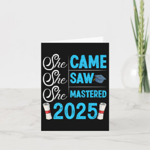Masters Degree She Came Saw Mastered 2025 Girls Pr Card