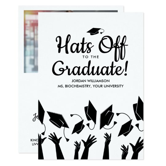 Masters Doctorate Bachelors Degree Grad Photo Invitation