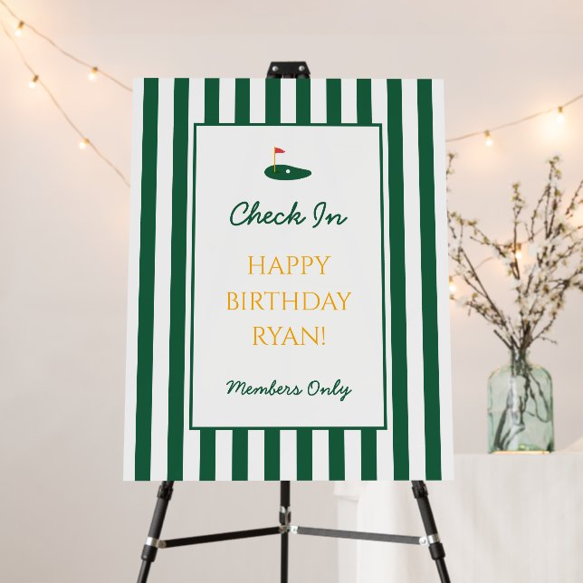 Masters first 1st Birthday Party Green Adult Foam Board (In Situ (Stand))