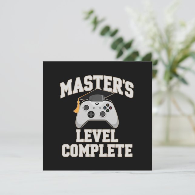 Master's Gamer Graduate Class of 2026 Graduation  Invitation (Standing Front)