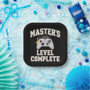 Master's Gamer Graduate Class of 2026 Graduation Paper Plates