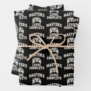 Master's Gamer Graduate Class of 2026 Graduation  Wrapping Paper Sheets