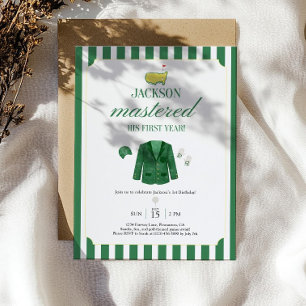 Masters Golf 1st Birthday Invitation Template: Edi