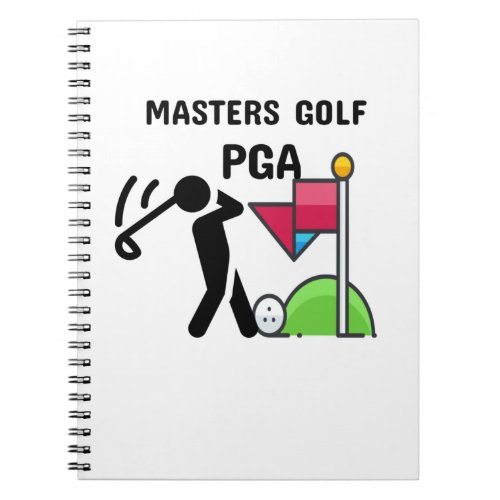 masters golf pga notebook