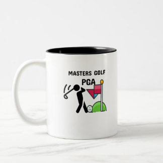 masters golf pga Two-Tone coffee mug