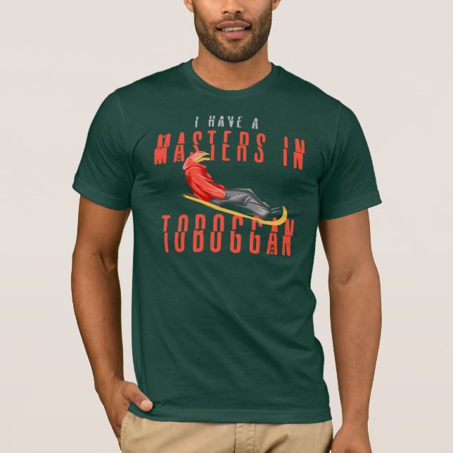 Masters in Toboggan Winter Sports Adventure T-Shirt (Front)