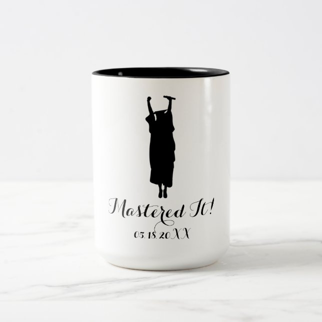 Master's Program Graduation Gift  Two-Tone Coffee Mug (Center)