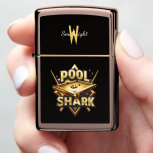 Masterstroke: Pool Shark on Table Zippo Lighter