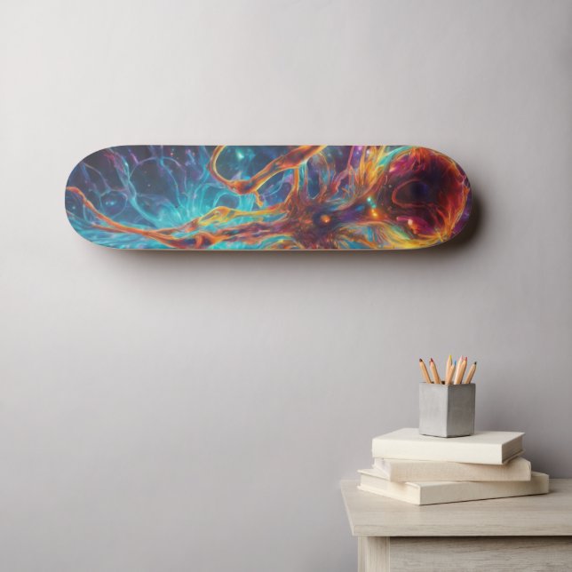Mastery of Colorful Patterns: Unique Skateboard  (Wall Art (Horz))