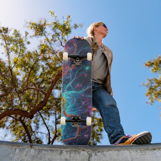 Mastery of Colorful Patterns: Unique Skateboard  (Outdoor 1)