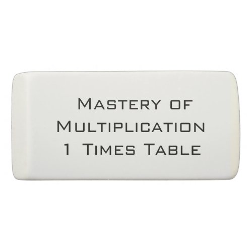 Mastery of Multiplication 1 Times Table Learning Eraser