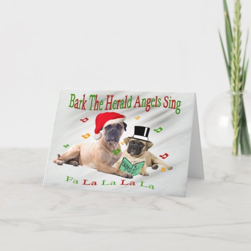 Mastiff Bark Herald Angels Sing Cards