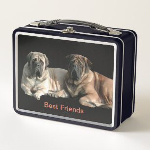 Mastiff best friends metal lunch box